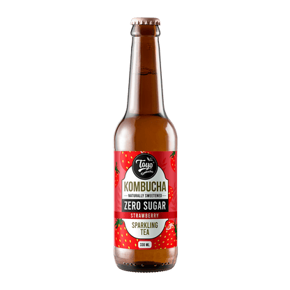 Zero Sugar Strawberry Kombucha - 330ml | Verified Sustainable by Brown Living™