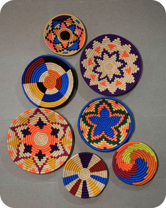 Swadeh Sabai Grass Wall Plates | Set of 7 – Wall Decor on Brown Living™. SKU: C0_sab_00009. Img 4.