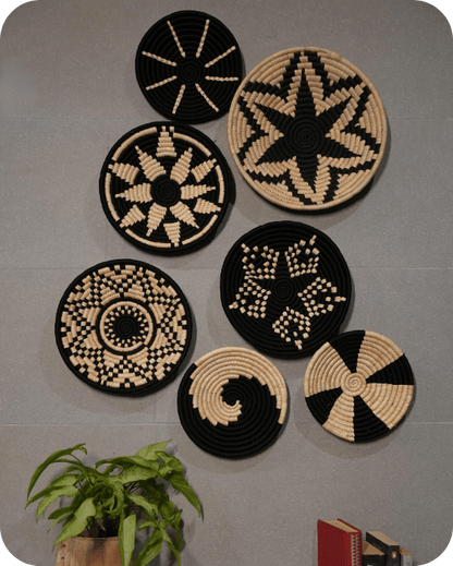 Swadeh Sabai Grass Wall Plates | Set of 7 – Wall Decor on Brown Living™. SKU: C0_sab_00008. Img 8.
