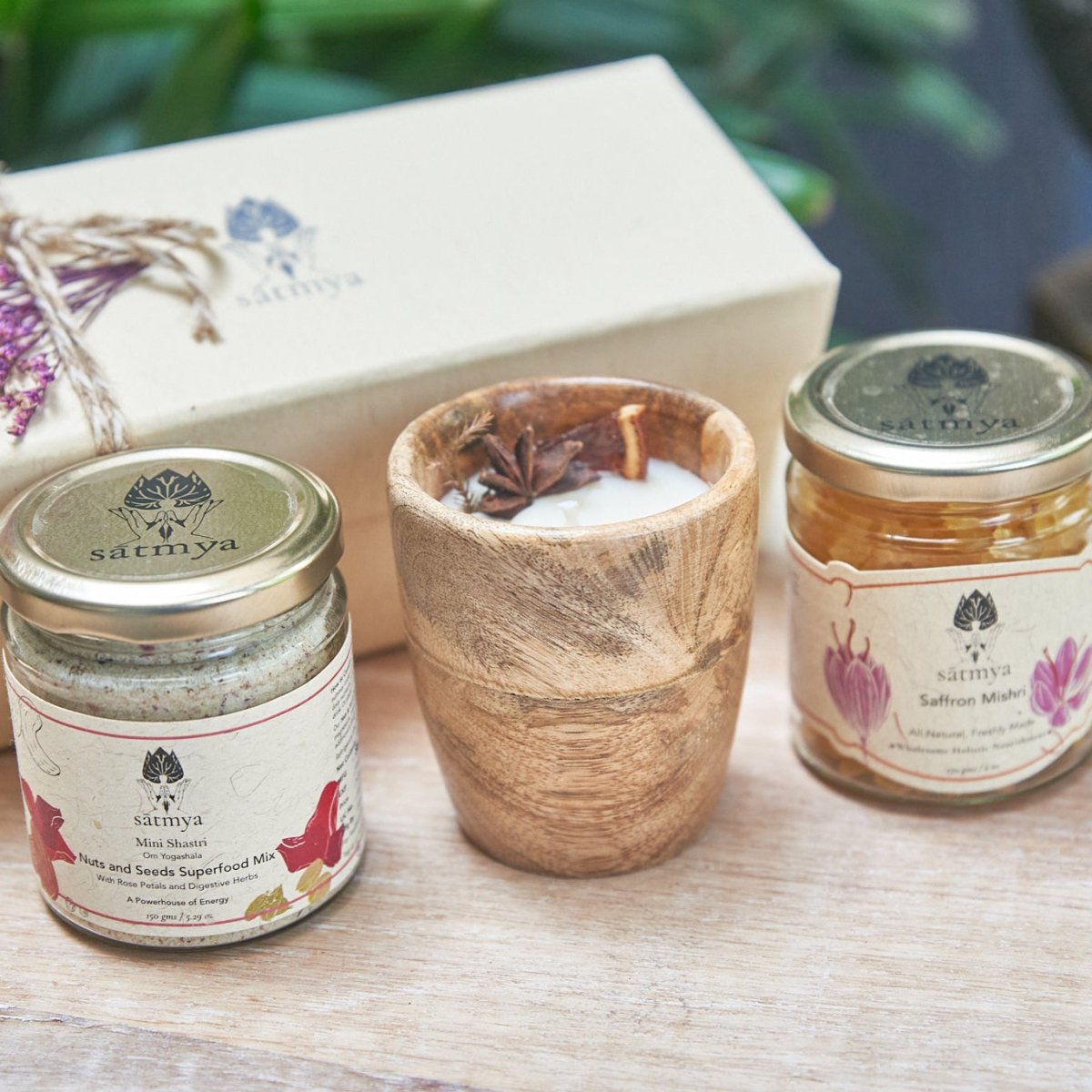 Swastha Gift Box - Wellness & Immunity Essentials – Gift Giving by Sātmya available on Brown Living™. . SKU: Swast_500gms. Img 2.