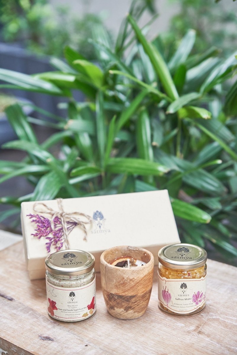 Swastha Gift Box - Wellness & Immunity Essentials – Gift Giving by Sātmya available on Brown Living™. . SKU: Swast_500gms. Img 6.