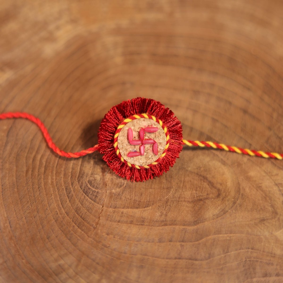 Swastik Handmade Plantable Eco - friendly Rakhi | Grows into Plant – Rakhi by Scrapshala available on Brown Living™. . SKU: SSR09. Img 2.