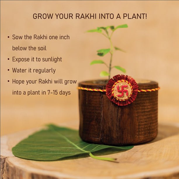 Swastik Handmade Plantable Eco - friendly Rakhi | Grows into Plant | Verified Sustainable Rakhi on Brown Living™