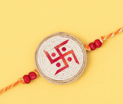 Swastika Plantable Rakhi – Rakhi on Brown Living™. SKU: GRERA04. Img 1.