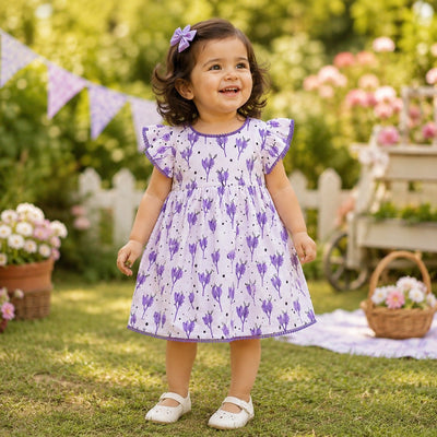 Sweet Lilac Twirl Dress for Girls – Kids Frocks & Dresses on Brown Living™. SKU: TCC-SW26-19-A. Img 1.