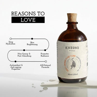 Sweet Orange & Ylang Ylang Moisturizing Body Oil – 100 ml – Body Oil on Brown Living™. SKU: FFBIOY100L. Img 2.