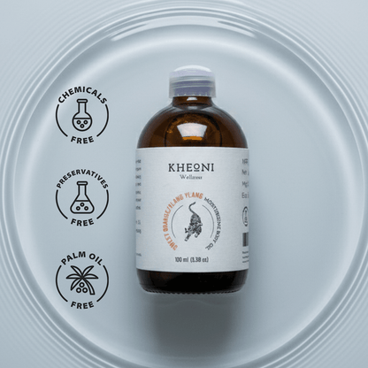 Sweet Orange & Ylang Ylang Moisturizing Body Oil – Hydrating Glow – Body Oil on Brown Living™. SKU: FFBIOY100L. Img 6.