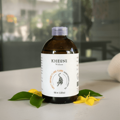 Sweet Orange & Ylang Ylang Moisturizing Body Oil – Hydrating Glow – Body Oil on Brown Living™. SKU: FFBIOY100L. Img 7.