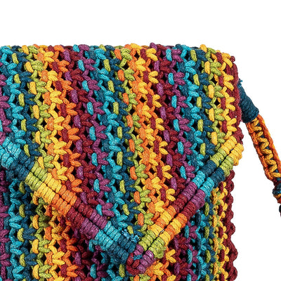 Sweven Blended Hand - Knotted Mobile Pouch – Stylish Phone Carry Case – Handbags on Brown Living™. SKU: S23MSWEVMOB175-BL. Img 3.