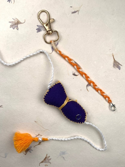 Swimmy - Reusable Fish Shaped Eco - friendly Kids Rakhi with Keychain String | Verified Sustainable by Brown Living™