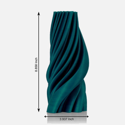 Swirling Mint Plant - Based Turquoise Green Biophilic Vase – Home Decor on Brown Living™. SKU: SWMIEDPLTRA018. Img 4.