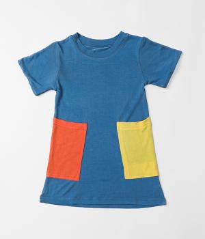 T Dress for Kids | Herbal Dyed Cotton Tee Shirt Dress – Kids Daywear Sets on Brown Living™. SKU: TDB03002. Img 6.