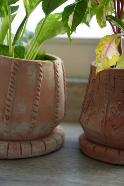 Tabla Taal Earthen Planter – Pots & Planters on Brown Living™. SKU: A0_plt_0025. Img 3.