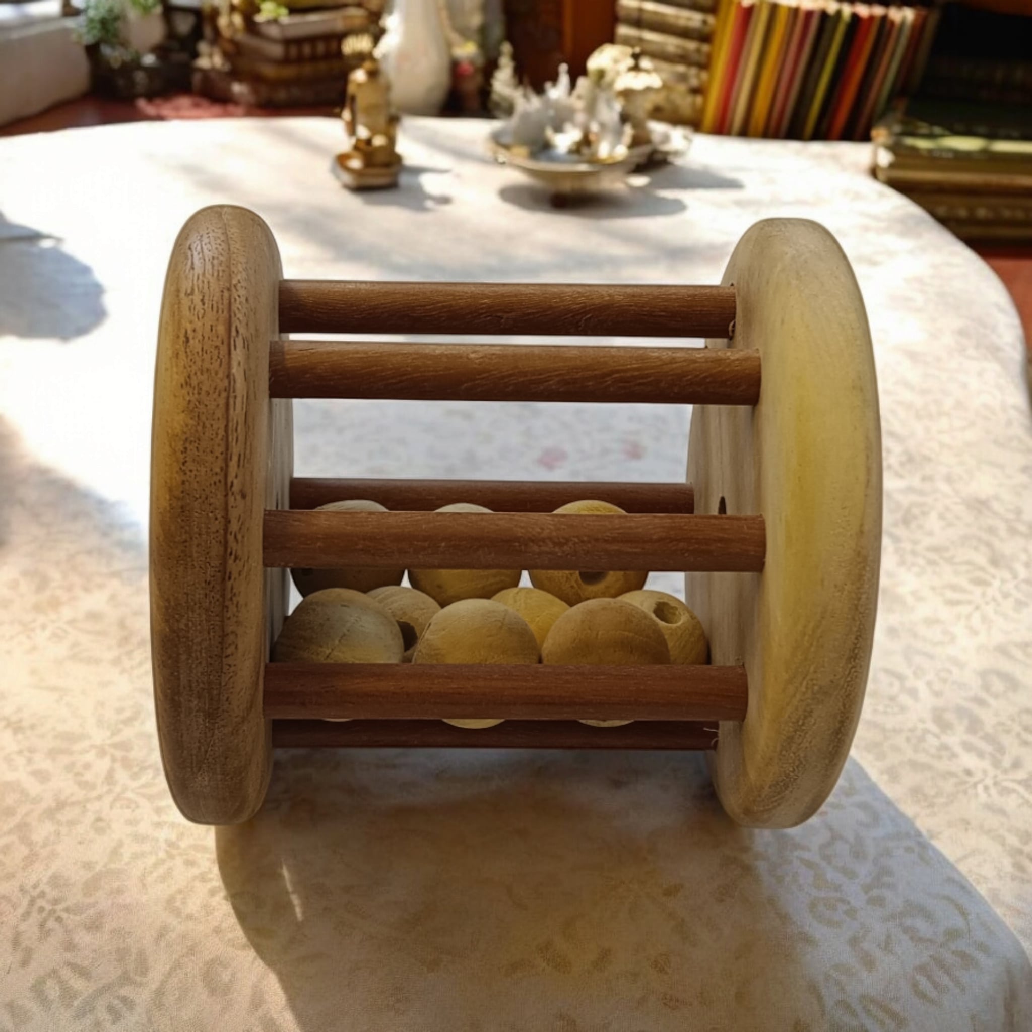 Table Top Décor Neem Wooden Tumbler Paper Weight – Wooden Toys on Brown Living™. SKU: ND_TMBLR. Img 4.