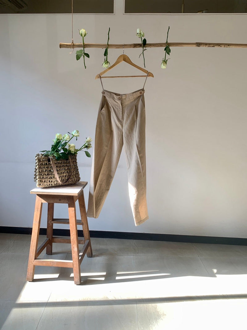 Tailored Pleated Hemp Cotton Pants | Verified Sustainable Womens Pants on Brown Living™