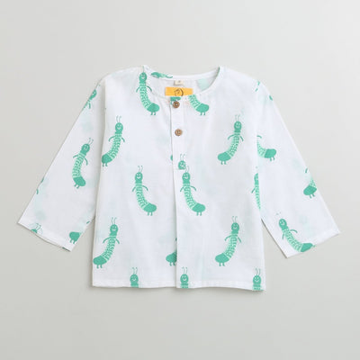 Taily Caterpillar - Unisex Infant Cotton Nightwear – Kids Onesies on Brown Living™. SKU: MITHIC - 0613042. Img 7.