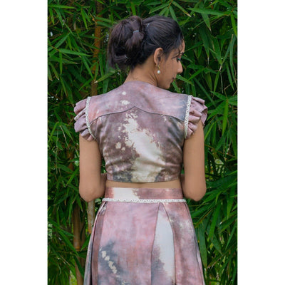 Taite Overlapped Crop Top | Stylish Women Crop Top | Minimal Fashion – Womens Top on Brown Living™. SKU: TMS0155-XS. Img 3.