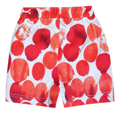 Tangerine Top & Dot Print Shorts Set For Girls | Regular Fit – Kids Daywear Sets on Brown Living™. SKU: PG164_1. Img 6.