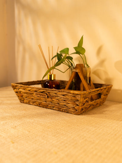 Tapered Tray - Water Hyacinth Tray – Trays & Platters on Brown Living™. SKU: 217W. Img 1.