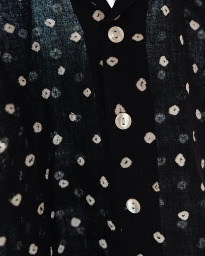 Tara Cotton Black Bandhani Half Sleeve Shirt – Kids Ethnic Sets by Love The World Today available on Brown Living™. 6 - 12 M . SKU: C34B6BS612. Img 3.