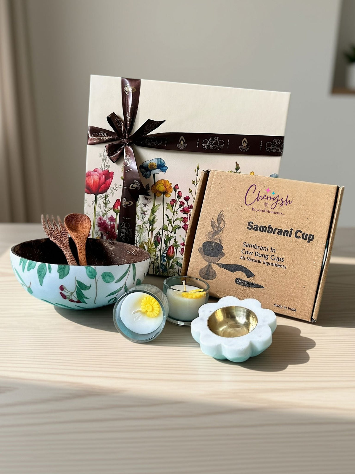 Tara Earth and Light Diwali Hamper | Eco-Friendly Gift Set – Gift Hampers on Brown Living™. SKU: CH-TARA-139. Img 1.