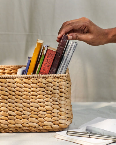 Tara - Multi Utility Banana Fiber Box – Baskets & Boxes on Brown Living™. SKU: S-015. Img 3.