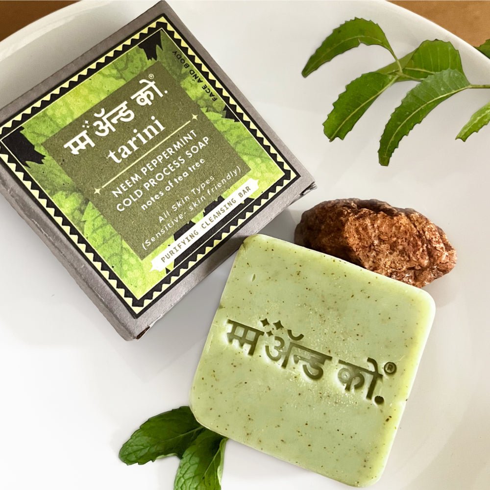 Tarini Cold Process Soap (Neem + Peppermint) – Body Soap on Brown Living™. SKU: CB04. Img 1.
