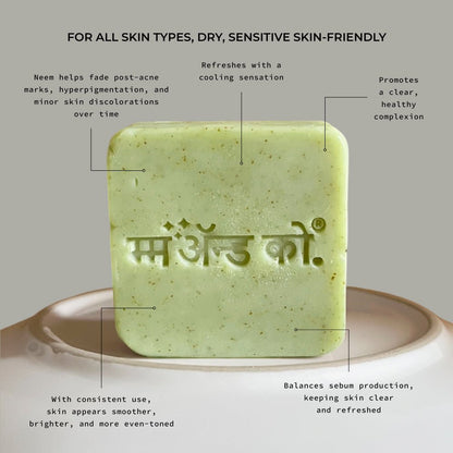 Tarini Cold Process Soap (Neem + Peppermint) – Body Soap on Brown Living™. SKU: CB04. Img 2.