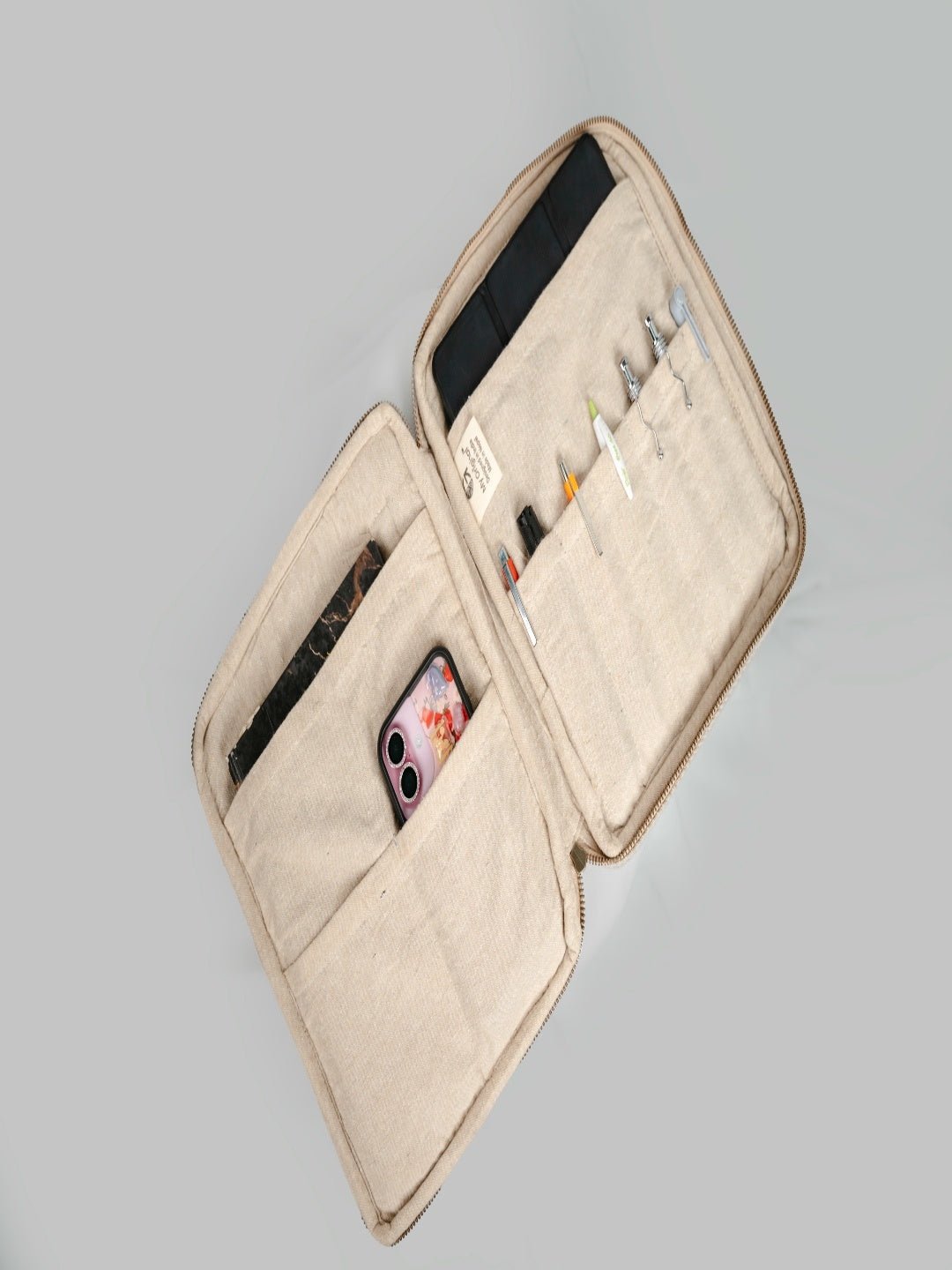 Taro iPad Sling Bag | Compact Everyday Crossbody Bag – Sling Bag on Brown Living™. SKU: OGSBIP02black. Img 5.