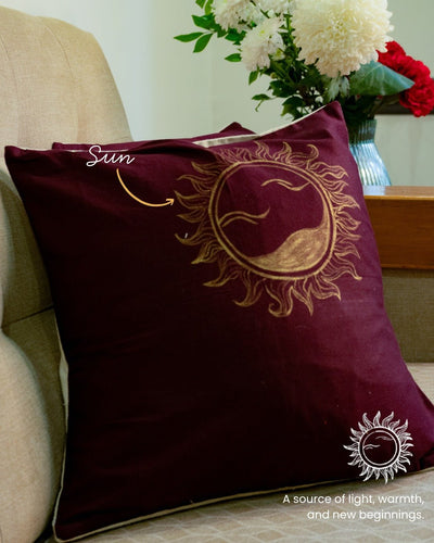 Tattva Pillow Covers (Set of 4) | Minimal Home Décor Cushion Covers – Covers & Inserts on Brown Living™. SKU: C03. Img 1.