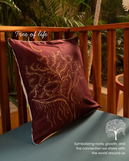 Tattva Pillow Covers (Set of 4) | Minimal Home Décor Cushion Covers – Covers & Inserts on Brown Living™. SKU: C03. Img 5.