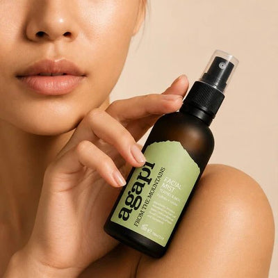 Tea Tree & Basil Facial Mist - 100ml – Face Toner on Brown Living™. SKU: FSTTB-01. Img 2.
