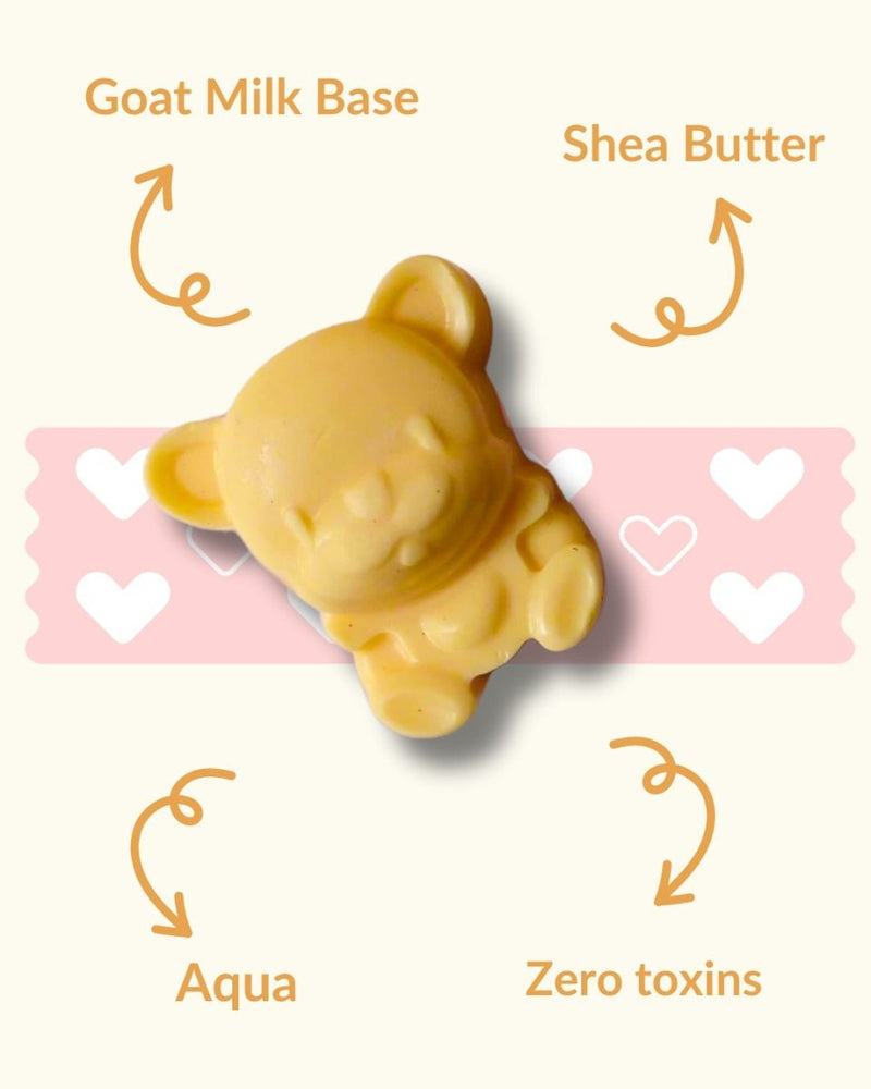 Teddy Bear Shaped Goat Milk Shea Butter Soap - 100 g | Verified Sustainable by Brown Living™