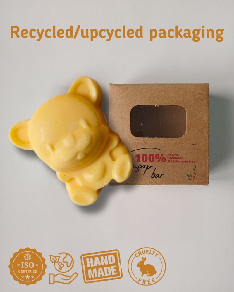 Teddy Bear Shaped Goat Milk Shea Butter Soap - 100 g | Verified Sustainable by Brown Living™