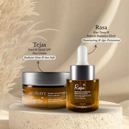 Tejas Face Cream & Rasa Oil – Skin AM Repair & Protect Duo – Skin Care on Brown Living™. SKU: ORG - TEJAS - RASA - DUO01. Img 2.