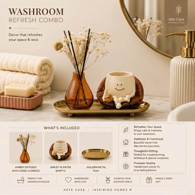 Terra Bloom Garden Diffuser Set | Amber Vase, Planter & Tray Decor Com – Fragrance Diffusers on Brown Living™. SKU: V-419. Img 1.