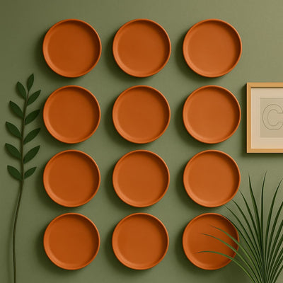 Terracotta 11 - Inch Wall Plate | Handcrafted Decorative Plate – Wall Decor on Brown Living™. SKU: WP-10. Img 16.