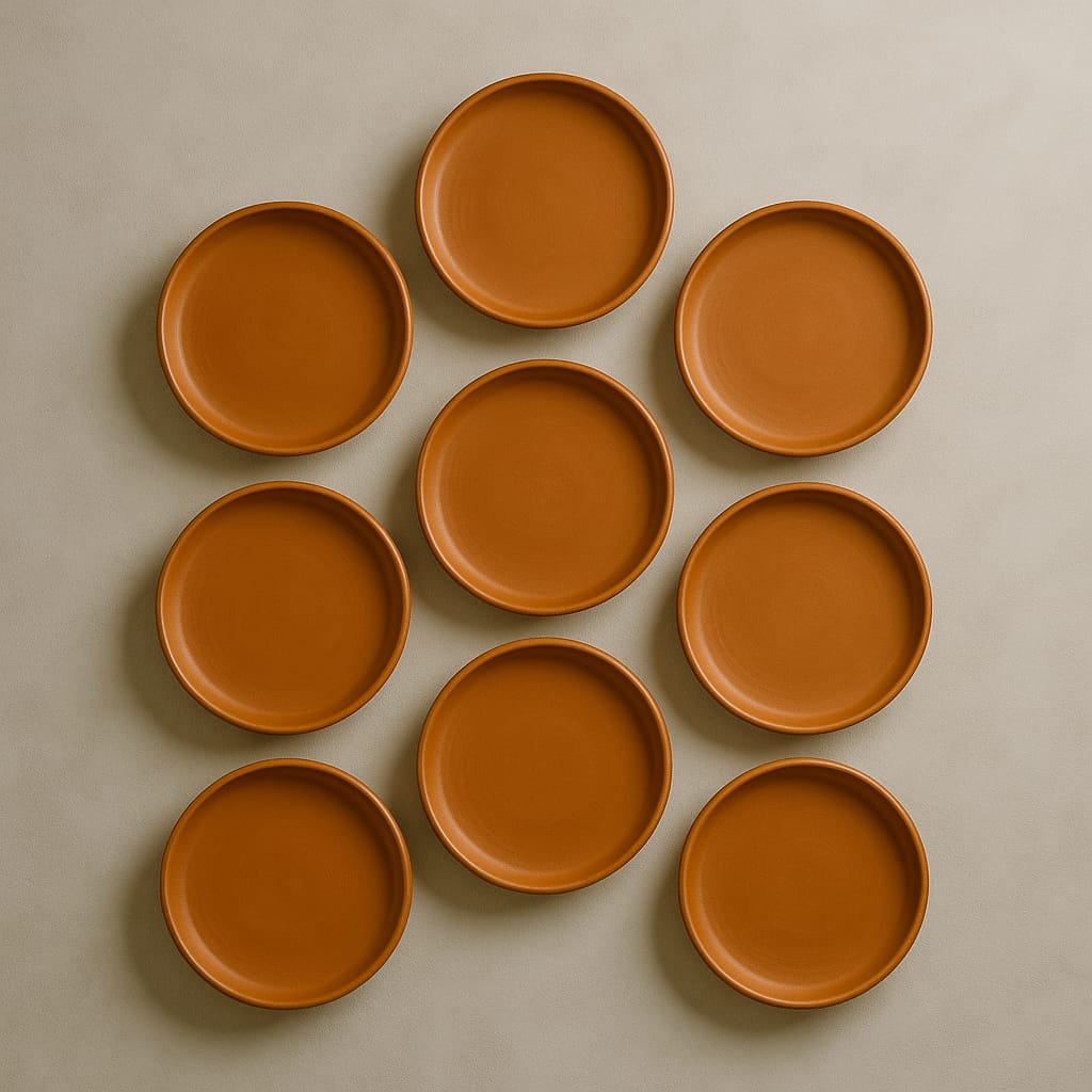 Terracotta 11 - Inch Wall Plate | Handcrafted Decorative Plate – Wall Decor on Brown Living™. SKU: WP-11. Img 48.