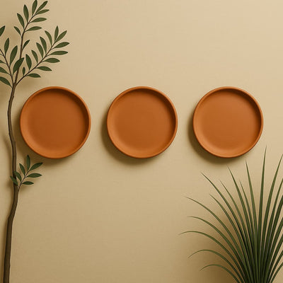 Terracotta 11 - Inch Wall Plate | Handcrafted Decorative Plate – Wall Decor on Brown Living™. SKU: WP-11. Img 31.