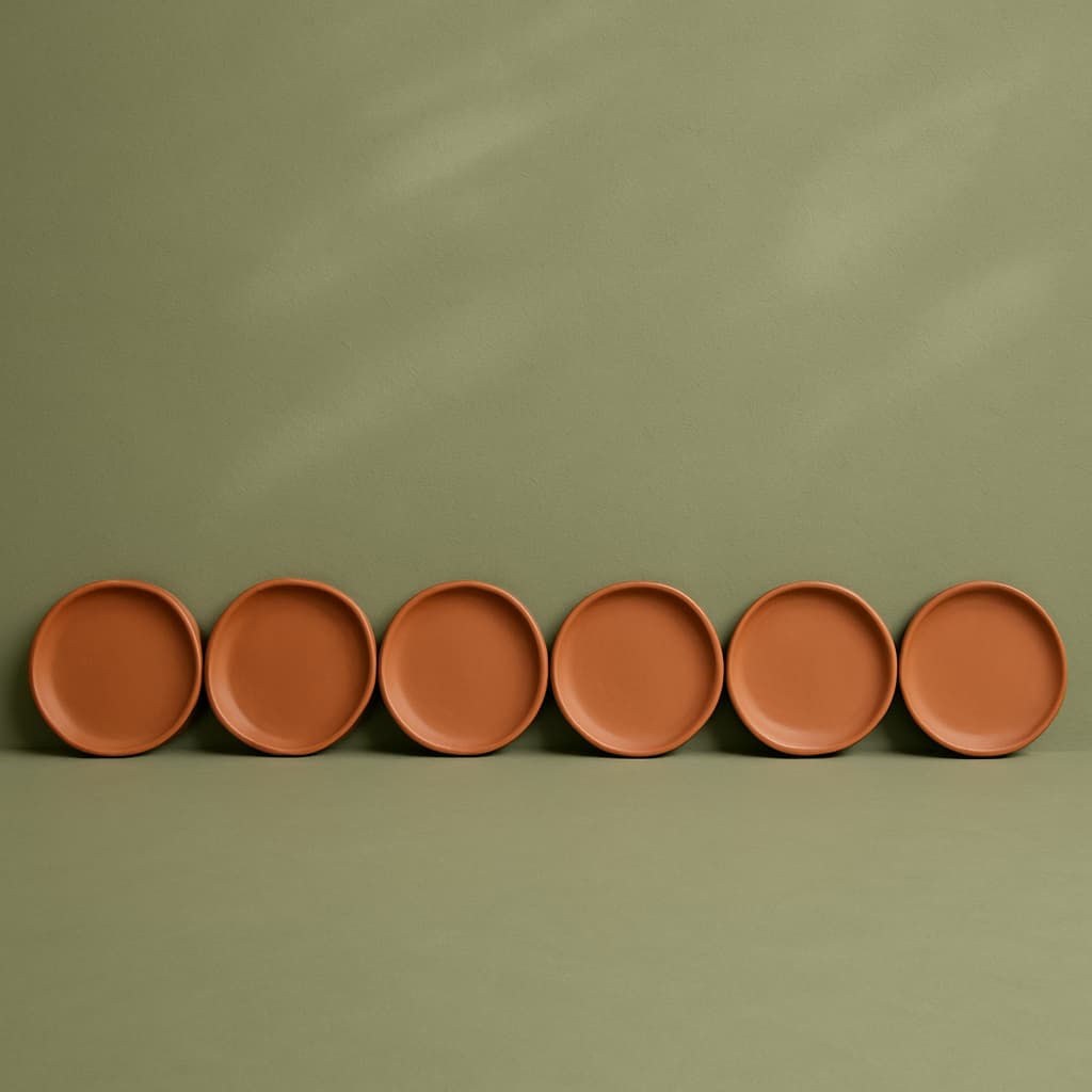Terracotta 11 - Inch Wall Plate | Handcrafted Decorative Plate – Wall Decor on Brown Living™. SKU: WP-11. Img 28.