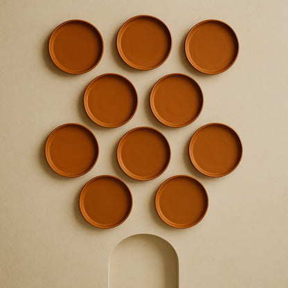 Terracotta 11 - Inch Wall Plate | Handcrafted Decorative Plate – Wall Decor on Brown Living™. SKU: WP-11. Img 45.