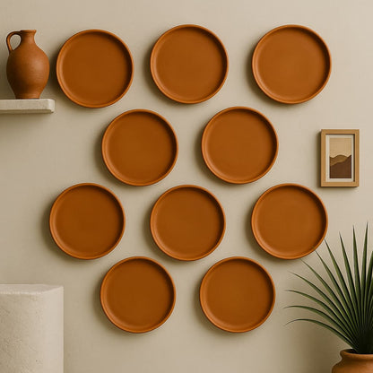 Terracotta 11 - Inch Wall Plate | Handcrafted Decorative Plate – Wall Decor on Brown Living™. SKU: WP-11. Img 47.