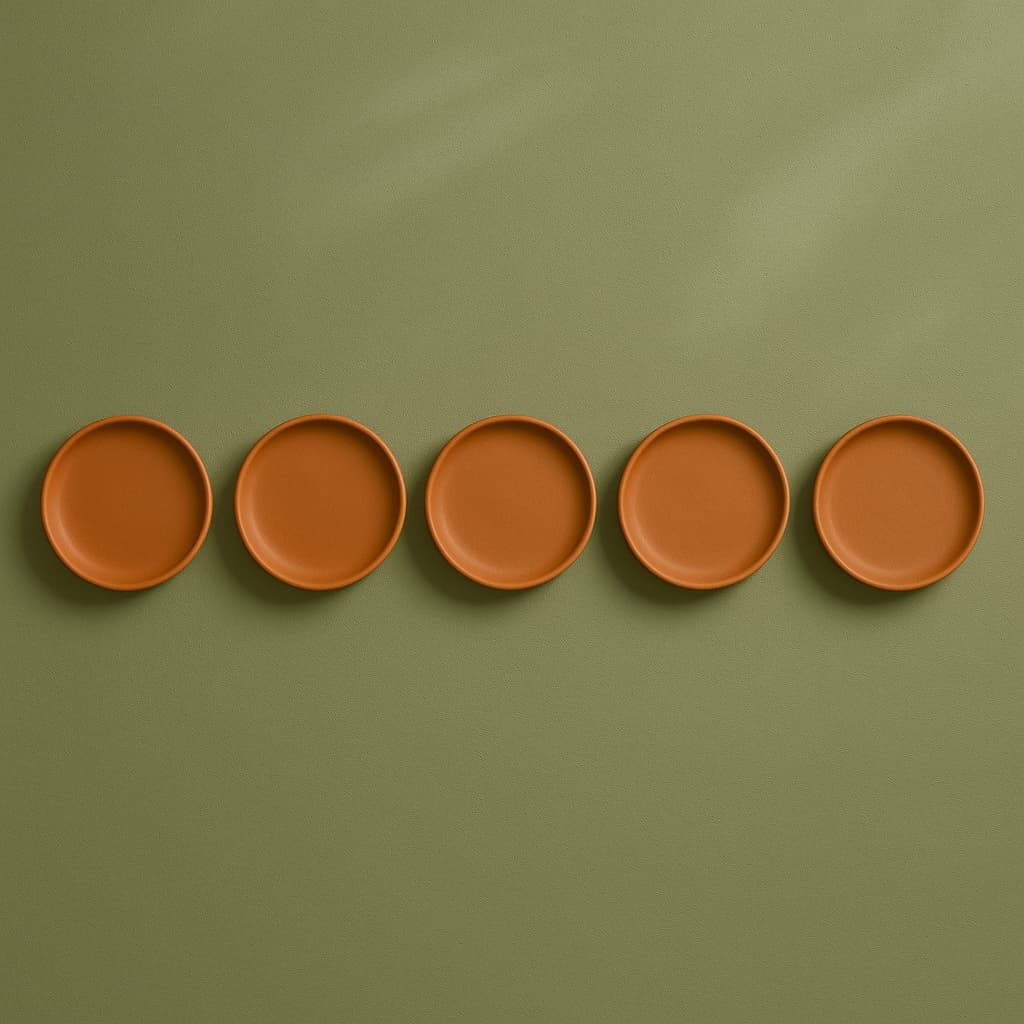 Terracotta 11 - Inch Wall Plate | Handcrafted Decorative Plate – Wall Decor on Brown Living™. SKU: WP-11. Img 32.