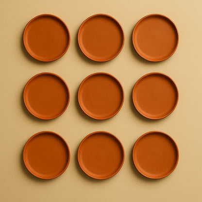 Terracotta 11 - Inch Wall Plate | Handcrafted Decorative Plate – Wall Decor on Brown Living™. SKU: WP-11. Img 36.