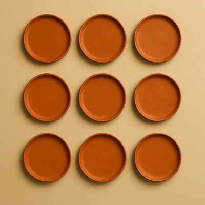 Terracotta 11 - Inch Wall Plate | Handcrafted Decorative Plate – Wall Decor on Brown Living™. SKU: WP-13. Img 12.