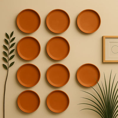 Terracotta 11 - Inch Wall Plate | Handcrafted Decorative Plate – Wall Decor on Brown Living™. SKU: WP-15. Img 22.