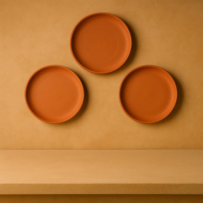 Terracotta 11 - Inch Wall Plate | Handcrafted Decorative Plate – Wall Decor on Brown Living™. SKU: WP-8. Img 2.