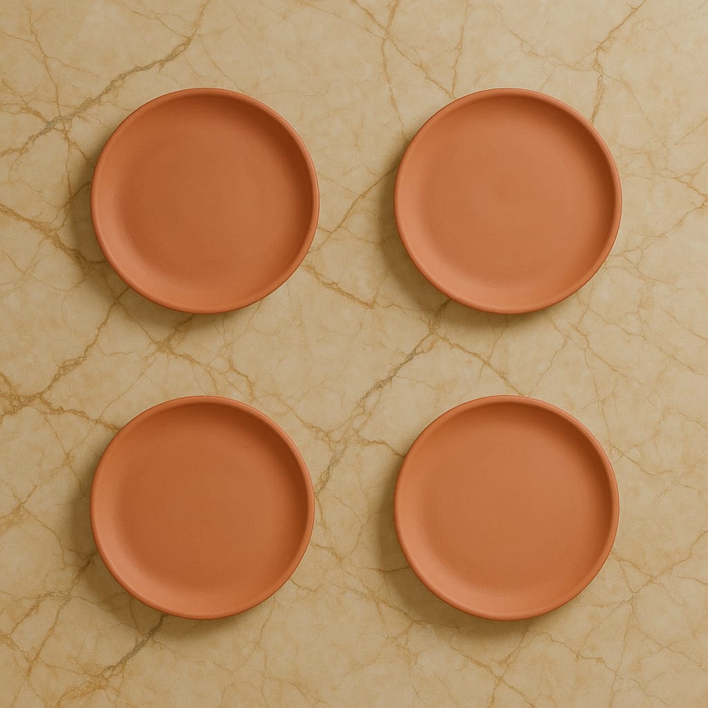 Terracotta 11 - Inch Wall Plate | Handcrafted Decorative Plate – Wall Decor on Brown Living™. SKU: WP-9. Img 5.