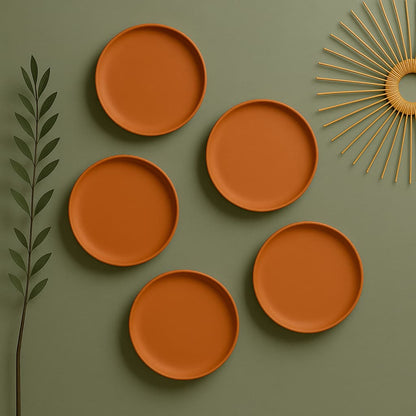 Terracotta 11 - Inch Wall Plate | Handcrafted Decorative Plate – Wall Decor on Brown Living™. SKU: WP-9. Img 8.