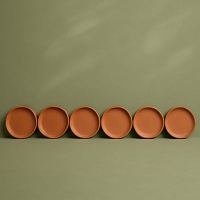Terracotta 8 - Inch Wall Plate | Handcrafted Decorative Plate – Wall Decor on Brown Living™. SKU: WP-1. Img 5.